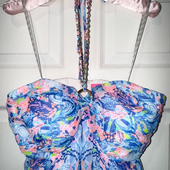 Lilly Pulitzer Viv Halter Maxi Dress Multi Hidden Treasure. Size 4 Worn once EUC - Picture 7 of 16